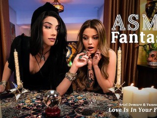 ASMR Fantasy-トランスフォーチュンテラー Arielデミュアは彼女のフォーチュンInto満足している顧客をスライドさせる