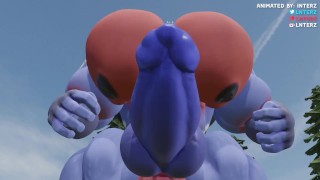 Muscle Cerberus et animation de croissance Rock hyper magique