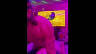 Cowboy solo masturbation