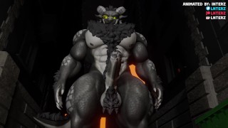 Loup-garou muscle de dragon et animation Hyper Growtn