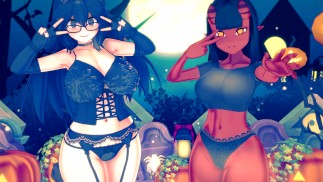 HALLOWEEN SPECJALNE ANIME HENTAI SFM UPIORNA SEKSOWNA KOMPILACJA (Hex Maniac i Meru the Succubus)