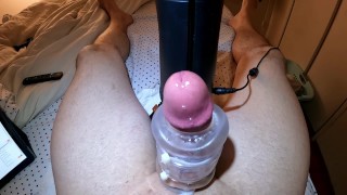 TheHandy fleshlight milks my swollen cock.