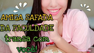 JOI- POV amiga safada da faculdade vai na sua casa😏/sexo virtual 💦/ASMR/roleplay