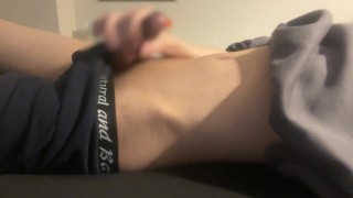Masturbating for the first time in a long time felt so good that the semen popped out vigorously...