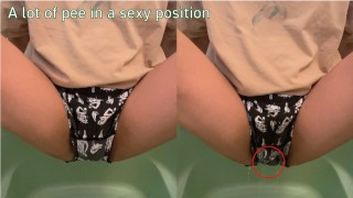 かわいい男の放尿シーン!溢れ出るおしっこ大量の音がイキ狂う