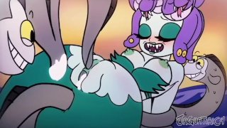 Cuphead Cala Maria Boss sirène monstrueuse baisée