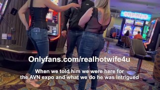 FFM Trio met vreemde die we ontmoetten in een casino in Las Vegas