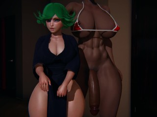 Hot Tatsumaki DÉTRUIT Par Une énorme Bite Black Futa