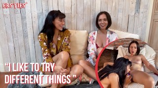 Ersties - Lesbiennes amatrices sexy se fessent le cul avant de gicler