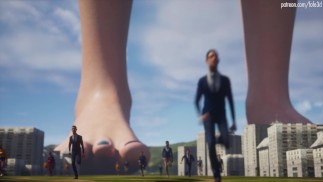 Reuzes wandelt op een stad! [Animatie]