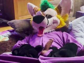Fursuiter Em Um Kigu Se Masturbando