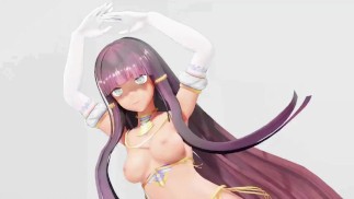 Ramesses II Kawaii Strike Hentai se déshabille dansant fille égyptienne MMD 3D