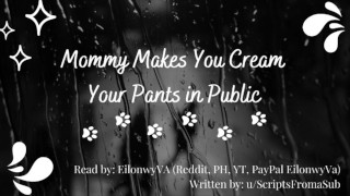 [F4M] Maman te fait Cream ton pantalon [Good Boy] [Handjob] [Neck Kisses] [Almost Caught] [Risky]