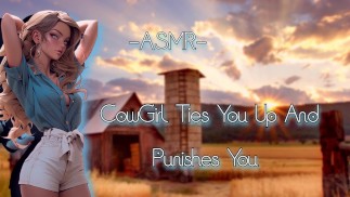 ASMR| CowGirl Ties You Up And Puni**es You [F4M/Binaural]
