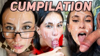 Meilleure compilation de fellations avec des soins du visage et du sperme dans la bouche