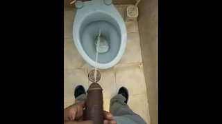 Meando en baño público