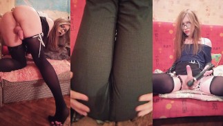 Hattabi4ik sissy femboy piège gicler orgasme auto baise chaud gros cul compilation