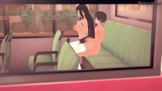 Hinata Hyūga seks in de bus | Naruto | Ongecensureerde Hentai POV