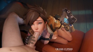 Votre bite est arrêtée Tracer Blowjob [Grand Cupido]( Overwatch )