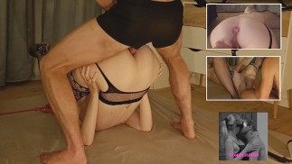 Hot milf femme, taquinée avec des plugs anals, se fait sodomiser - se terminant par des orgasmes et un creampie pour les deux !