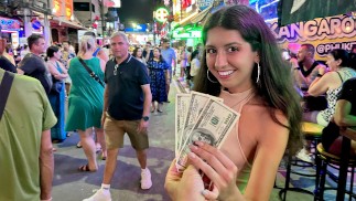 J’ai ramassé une prostituée dans la rue et je l’ai baisée dans tous les trous, du sperme sur le visa