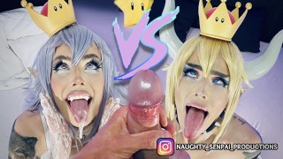 BATAILLE BOWSETTE vs BOOSETTE ! (PMV) Cosplay Ahegao, Sexe rude, Pipe Baveuse, Pieds en nylon, Footjob