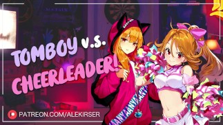 Tomboy Girlfriend et Stepsis Cheerleader prennent leur tour pour vous baiser | ASMR Jeu de rôle audio