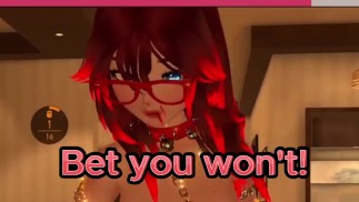 Vrc puppygirl tenta não gozar