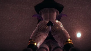 Une fille démon se fait exorciser par une infirmière nonne et un elfe futa