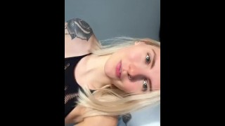 Sexy blondie sends a video to make you feel alive