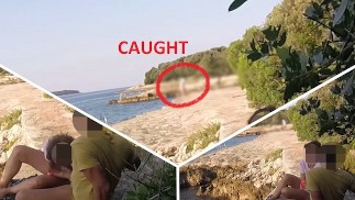 Une prof suce ma bite sur une plage publique en Croatie devant tout le monde - c’est très risqué