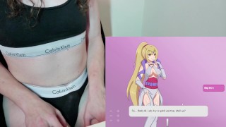 Gamer Femboy jouant à Fap Queen 2 JOI Jeu porno steam