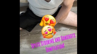 Splits caressant et éjaculations compilation !