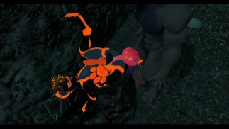 Horny yeen is fucked in the woods by werewolf