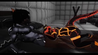 Latex wolf dominates Sneck