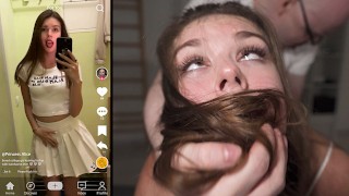 Nous l’avons trouvée sur TIKTOK - College Cutie DÉMOLIE par deux grosses bites - Princess Alice