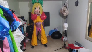 PVC Cosplay Kigurumi Bondage Vibrator Attempt