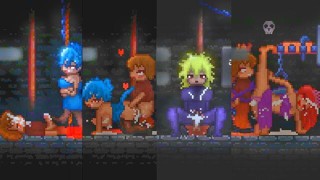[#02 Hentai Game Drain Mansion. Succbus Pixel animation erotic game.