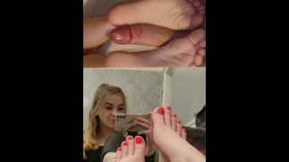 Pompini di passione dalla fidanzata inglese più sexy con i piedi migliori