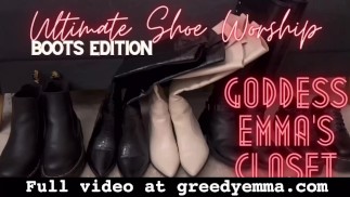 Ultimate Shoe Worship Boots Edition - Pies Fetish zapatos sucios Goddess humillación de adoración