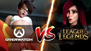 [PMV] OVERWATCH VS LEAGUE OF LEGENDS - BATAILLE DE BAISE - Rondoudou Media