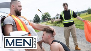 MEN - Trevor Brooks se retire et fait semblant d’avoir des ennuis dans la voiture pour pouvoir baiser avec Chuck Conrad