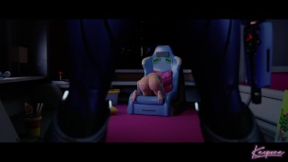 Dva se fait surprendre par Widowmaker en train de regarder du porno