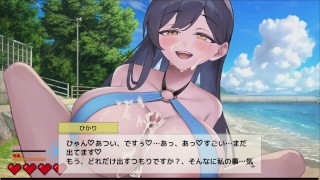 [#03 Jeu Hentai Animation de Seins baisés par une femme en maillot de bain aux gros seins