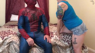 Spiderman i Vanessa Carlysle BJ Facial ABRIDGED