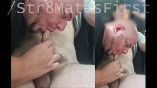 Un pilote australien de covoiturage suce la bite d'un STR8 FIFO