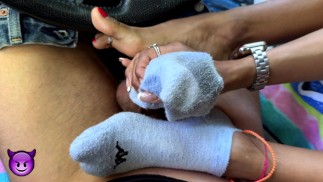 Carpooling ends in Sockjob 😈