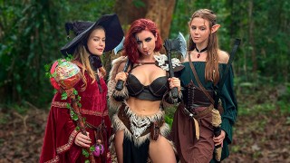 Porno D&D Monde - Diana Rider, Sweetie Fox et ArinaFox dans l'Aventure de Sexe