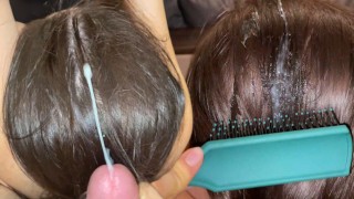 Ce remède naturel Will renforcer vos CHEVEUX ! Ejaculation sur les cheveux. Brosser Cum Into Cheveux.