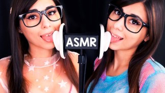 LUNAREXX ASMR双摄像头耳朵舔-热嘴声